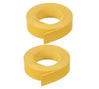 PATIKIL 15mm x 1m Lederband Flach, 1.5mm Dick Breit Lederriemen Flaches Wildleder Lederbänder für DIY Zubehör Haustierhalsbänder Gitarrengürtel Halskette Armband, 2 Stück Gelb