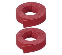 PATIKIL 15mm x 1m Lederband Flach, 1.5mm Dick Breit Lederriemen Flaches Wildleder Lederbänder für DIY Zubehör Haustierhalsbänder Gitarrengürtel Halskette Armband, 2 Stück Rot