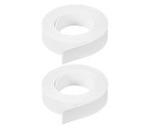 PATIKIL 15mm x 1m Lederband Flach, 1.5mm Dick Breit Lederriemen Flaches Wildleder Lederbänder für DIY Zubehör Haustierhalsbänder Gitarrengürtel Halskette Armband, 2 Stück Weiß