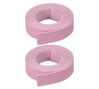 PATIKIL 15mm x 1m Lederband Flach, 1.5mm Dick Breit Lederriemen Flaches Wildleder Lederbänder für DIY Zubehör Haustierhalsbänder Gitarrengürtel Halskette Armband, 2 Stück Rosa