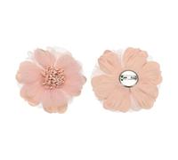 PATIKIL 2 Stück 4 Zoll Stoffblume Brosche Stoffblumen Anstecknadeln Pink