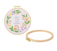 PATIKIL 2 Stück 6 Zoll Stickrahmen Holz, Runde Kreuzstich Stickrahmen Ring mit Einstellbarer Messingschraube Stickständer für Embroidery Kreuzstich Nähen DIY Basteldekoration