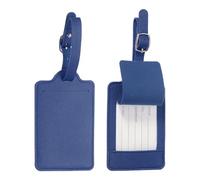 PATIKIL 2 Stück Kofferanhänger, PU Leder Reise Kofferanhänger Identifikator Kofferetiketten Für Gepäck Privatsphärenschutz Zubehör Schiffe, Dunkelblau