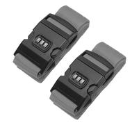 PATIKIL 2 Stück Koffergurt Gepäckgurte Verstellbare Gepäckbänder mit Kombinationsschloss TSA-Zulassung für Koffer Reisen, Grau