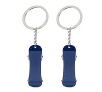PATIKIL 2 Stück Mini Skateboard Schlüsselanhänger Blau, Metall Sport Schlüsselanhänger mit Skateboard Zubehör für Herren Damen Rucksack Handtasche Taschen Schlüssel Dekoration Geschenke