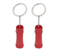 PATIKIL 2 Stück Mini Skateboard Schlüsselanhänger Rot, Metall Sport Schlüsselanhänger mit Skateboard Zubehör für Herren Damen Rucksack Handtasche Taschen Schlüssel Dekoration Geschenke