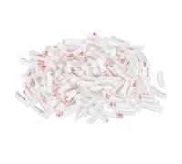 PATIKIL 200 Stück Sicherheitsnadeln, 22mm Selbstklebende Sicherheitsnadeln für Namensschilder, Anstecknadeln Namensschild Pin Bulk Klein mit Flachrücken Klebestreifen, Weiß