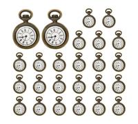 PATIKIL 25 Stück Charms Anhänger Uhr, 17 x 3.5mm Schlüsselanhänger Keychain Schmuckanhänger für Armbänd, Geschenke, Taschenzubehör, Halsketten - Dunkelbronze