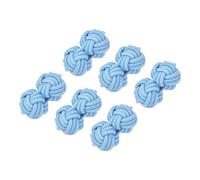 PATIKIL 3 Paar Seidenknoten Manschettenknöpfe Elastische Stoff Hemd Manschettenknöpfe Twist Knot Kleid Zubehör Manschettenknopf für Männer Frauen Business Geschenk Hochzeit See Blau