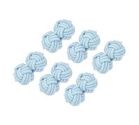 PATIKIL 3 Paar Seidenknoten Manschettenknöpfe Elastische Stoff Hemd Manschettenknöpfe Twist Knot Kleid Zubehör Manschettenknopf für Männer Frauen Business Geschenk Hochzeit Hellblau