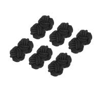 PATIKIL 3 Paar Seidenknoten Manschettenknöpfe Elastische Stoff Hemd Manschettenknöpfe Twist Knot Kleid Zubehör Manschettenknopf für Männer Frauen Business Geschenk Hochzeit Schwarz