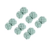 PATIKIL 3 Paar Seidenknoten Manschettenknöpfe Elastische Stoff Hemd Manschettenknöpfe Twist Knot Kleid Zubehör Manschettenknopf für Männer Frauen Business Geschenk Hochzeit Hellgrün