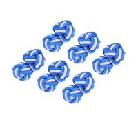PATIKIL 3 Paar Seidenknoten Manschettenknöpfe Elastische Stoff Hemd Manschettenknöpfe Twist Knoten Kleid Zubehör Manschettenknopf für Männer Frauen Business Geschenk Hochzeit Blau-Weiß
