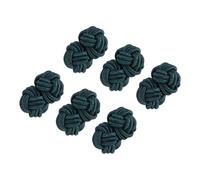 PATIKIL 3 Paar Seidenknoten Manschettenknöpfe Elastische Stoff Hemd Manschettenknöpfe Twist Knoten Kleid Zubehör Manschettenknopf für Männer Frauen Business Geschenk Hochzeit Dunkelgrün