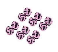 PATIKIL 3 Paar Seidenknoten Manschettenknöpfe Elastische Stoff Hemd Manschettenknöpfe Twist Knoten Kleid Zubehör Manschettenknopf für Männer Frauen Business Geschenk Hochzeit Rosa-Schwarz