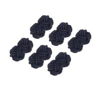 PATIKIL 3 Paar Seidenknoten Manschettenknöpfe Elastische Stoff Hemd Manschettenknöpfe Twist Knoten Kleid Zubehör Manschettenknopf für Männer Frauen Business Geschenk Hochzeit Marineblau