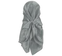 PATIKIL 35 Zoll Satin Kopftuch, großes quadratisches Seidentuch Haarbandanas Schlafkopfwickeltücher für Frauen, Dunkelgrau