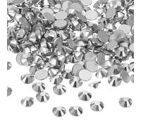 PATIKIL 400 Stück SS30 Runde Flatback Kristall 6,3-6,5mm Glas Strasssteine Diamanten für DIY Basteln Kleidung Schuhe Nagelkunst Dekoration, Silber