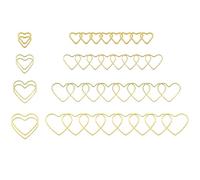 PATIKIL 40Stk Offene Lünette 4 Größen Herz Harz Lünetten Charm Anhänger Offene Rückseite Lünetten Legierung Hohl Rahmen Bulk für Harz Basteln Herstellen Gold Ton