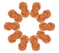 PATIKIL 5 Paar Seidenknoten-Manschettenknöpfe, elastische Stoffhemd-Manschettenknöpfe, Twist Knot Dress Manschettenknopf für Männer, Frauen, Geschäft, Geschenk, Hochzeit, Orange