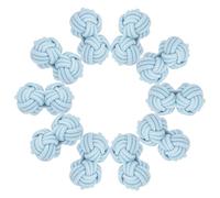 PATIKIL 5 Paar Seidenknoten-Manschettenknöpfe Twist Knot Dress Hellblau