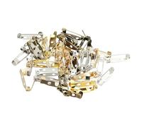 PATIKIL 50 Stück Anstecknadeln, 20mm Sicherheitsnadeln Broschennadeln Pins Namensschild Bulk Flache Rückenstreifen Klein für Kleidung DIY Basteln, Bunt