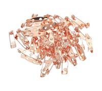 PATIKIL 50 Stück Anstecknadeln, 20mm Sicherheitsnadeln Broschennadeln Pins Namensschild Bulk Flache Rückenstreifen Klein für Kleidung DIY Basteln, Roségold