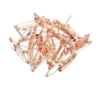 PATIKIL 50 Stück Anstecknadeln, 35mm Sicherheitsnadeln Broschennadeln Pins Namensschild Großpackung Flache Rückseite für Kleidung DIY Basteln, Roségold