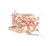 PATIKIL 50 Stück Anstecknadeln, 40mm Sicherheitsnadeln Broschennadeln Pins Namensschild Großpackung Flache Rückseite für Kleidung DIY Basteln, Roségold