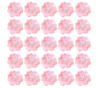 PATIKIL 50 Stück Pailletten Blumen Aufnäher, 0,8"/2cm Blumen Applikation mit Kristall Perlen zum Aufnähen auf Stoff Patch für Kleidung Schuhe Taschen Accessoire DIY Kleidung Handwerk, Rosa