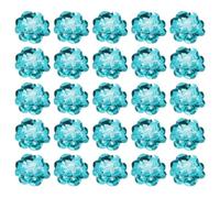 PATIKIL 50 Stück Pailletten Blumen Aufnäher, 0,8"/2cm Blumen Applikation mit Kristall Perlen zum Aufnähen auf Stoff Patch für Kleidung Schuhe Taschen Accessoire DIY Kleidung Handwerk, Blau