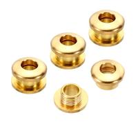 PATIKIL 5mm(1/5") Massiv Messing Loch Ösen 4Stk Bogen Oberfläche Selbstverschließende Ösen mit Unterlegscheibe für Leder Basteln Messington