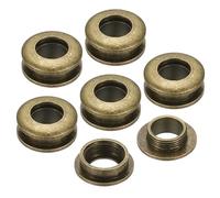PATIKIL 6 Satz Ösen Set, 8mm Tülle Werkzeug Metall Ösen, Bogen Tüllen Kit Metallösen, Ösenzange Kit für Schuhe Kleidung Gürteltasche DIY Planen Tasche Gewebe, Bronze