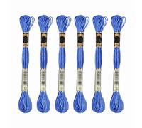 PATIKIL 6 Stränge Stickgarn Verlaufsfarbe Polyester Stickfaden Dunkelblau | 8Mx1mm Stickgarn Set Freundschaftsarmbänder Faden Armbandfaden für Kreuzstich, Handstickerei, DIY-Handwerksprojekte