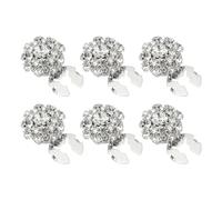 PATIKIL 6 Stück Strass Knopfhülsen 17.5mm 11/16" Dekorative Knöpfe Abnehmbar Nähset Ersatz Für Frauen Männer DIY Bastelbedarf Urlaub Dekor Kleid Accessoires Silber