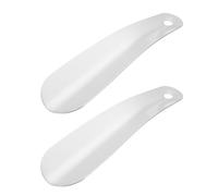 PATIKIL 6-Zoll Schuhlöffel, 2 Stück Edelstahl Schuhhilfe, Metall Schuhlöffel für Damen Herren Erwachsene Senioren Stiefel, Silberton