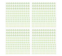 PATIKIL 660 Stück Acryl Edelstein Aufkleber, 4 Größe 3/4/5/6mm Selbstklebende Strasssteine Gesicht Edelsteine Bling Schmuck für Nagelkunst Handwerk Kleidung DIY Make-up Party, Grasgrün
