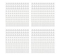PATIKIL 660 Stück Acryl Edelstein Aufkleber, 4 Größe 3/4/5/6mm Selbstklebende Strasssteine Gesicht Edelsteine Bling Schmuck für Nagelkunst Handwerk Kleidung DIY Make-up Party, Weiß