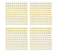 PATIKIL 660 Stück Acryl Edelstein Aufkleber, 4 Größe 3/4/5/6mm Selbstklebende Strasssteine Gesicht Edelsteine Bling Schmuck für Nagelkunst Handwerk Kleidung DIY Make-up Party, Goldgelb