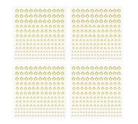 PATIKIL 660 Stück Acryl Edelstein Aufkleber, 4 Größe 3/4/5/6mm Selbstklebende Strasssteine Gesicht Edelsteine Bling Schmuck für Nagelkunst Handwerk Kleidung DIY Make-up Party, Hellgold