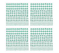 PATIKIL 660 Stück Acryl Edelstein Aufkleber, 4 Größe 3/4/5/6mm Selbstklebende Strasssteine Gesicht Edelsteine Bling Schmuck für Nagelkunst Handwerk Kleidung DIY Make-up Party, Dunkelgrün