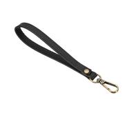 PATIKIL 8" Armband Gurt PU Leder Armband Schlüsselanhänger Handgelenk Gurt Ersatz mit Metall Schlüssel Ring Schloss für Geldbörse Schlüssel Schwarz