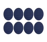 PATIKIL 8 Stück Bügelflicken 11x14cm Stoffflicken zum Aufbügeln Flicken Selbstklebend Stoff Samt Flicken Set zum Reparieren und Dekorieren von Kleidung, Hosen, Hemden, Jacken, Saphirblau