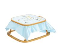 PATIKIL 9,4" x 8,7" Stickrahmen Eckig Verstellbarer ABS Kunststoff Kreuzstichständer, 2 Ebenen Stickrahmenhalter Punch Needle Rahmen Stickständer für Embroidery Kreuzstich Nähen, Khaki