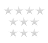 PATIKIL Aufbügelbare Aufnäher 10 Packung 5 Stern Aufnäher Bestickte Aufnäher Applikationen Verzierungen für Kleidung Jacken Hut Rucksack Reparieren Dekorationen Weiß