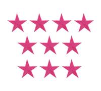 PATIKIL Aufbügelbare Aufnäher 10 Packung 5 Stern Aufnäher Bestickte Aufnäher Applikationen Verzierungen für Kleidung Jacken Hut Rucksack Reparieren Dekorationen Rose Rot