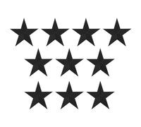 PATIKIL Aufbügelbare Aufnäher 10 Packung 5 Stern Aufnäher Bestickte Aufnäher Applikationen Verzierungen für Kleidung Jacken Hut Rucksack Reparieren Dekorationen Schwarz