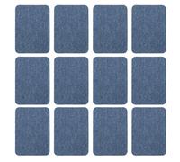 PATIKIL Aufbügelflicken 7.5x10.5cm, 12 Stück Stoffflicken zum Aufbügeln für Kleidung Hosen Taschen Lochreparatur Dekorationsset, Denim Himmelblau