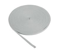 PATIKIL Baumwollband Baumwolle Gurtband 10mm x 45m, Schrägband Baumwoll Nahtband Köperband Saumband Einfassband Stoffband Webband zum Nähen für DIY Basteln Stricken Verpackung, Silber-Grau