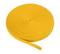 PATIKIL Baumwollband Baumwolle Gurtband 15mm x 45m, Schrägband Baumwoll Nahtband Köperband Saumband Einfassband Stoffband Webband zum Nähen für DIY Basteln Stricken Verpackungen, Golden